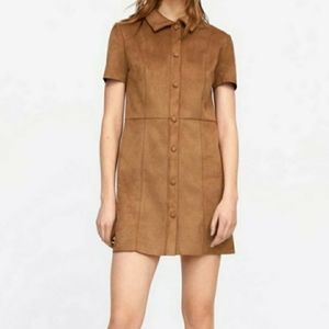 NWOT Zara Faux Suede Dress